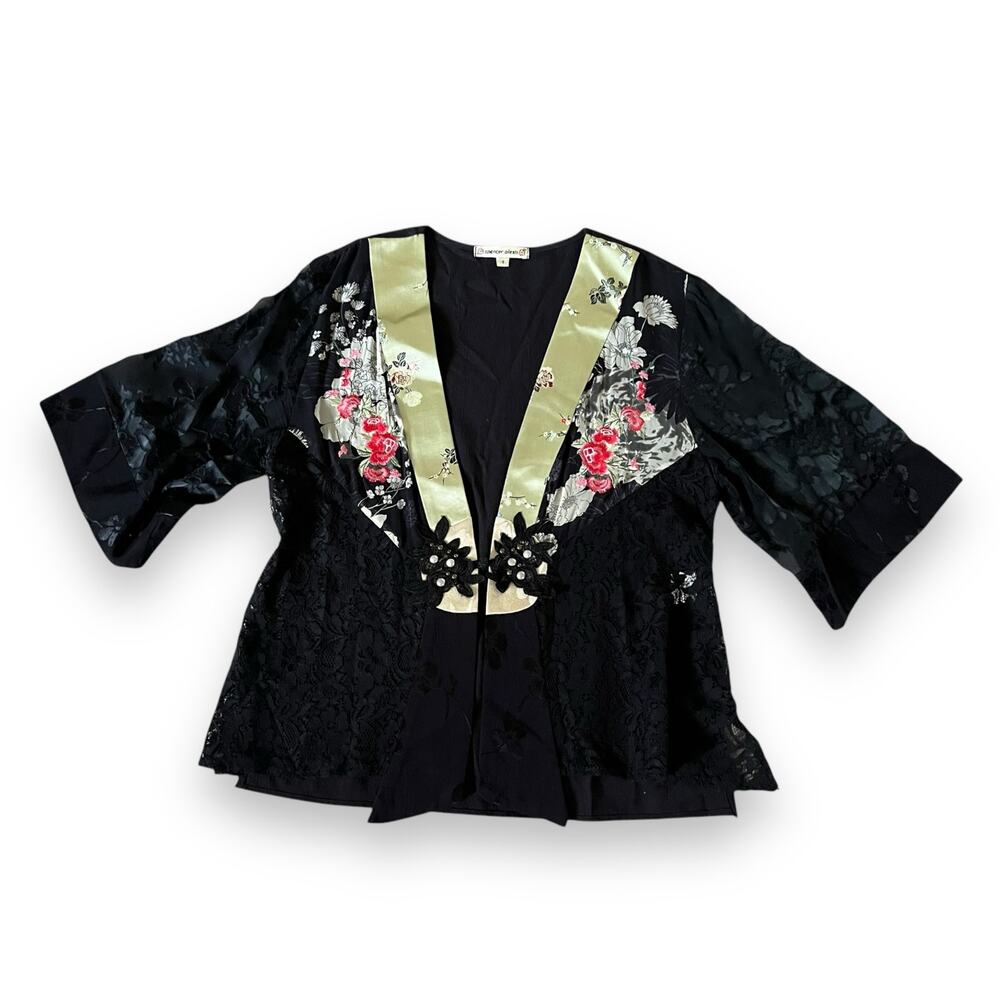 Spencer Alexis Vintage 90s boho kimono cardigan shrug top size small - Picture 7 of 10